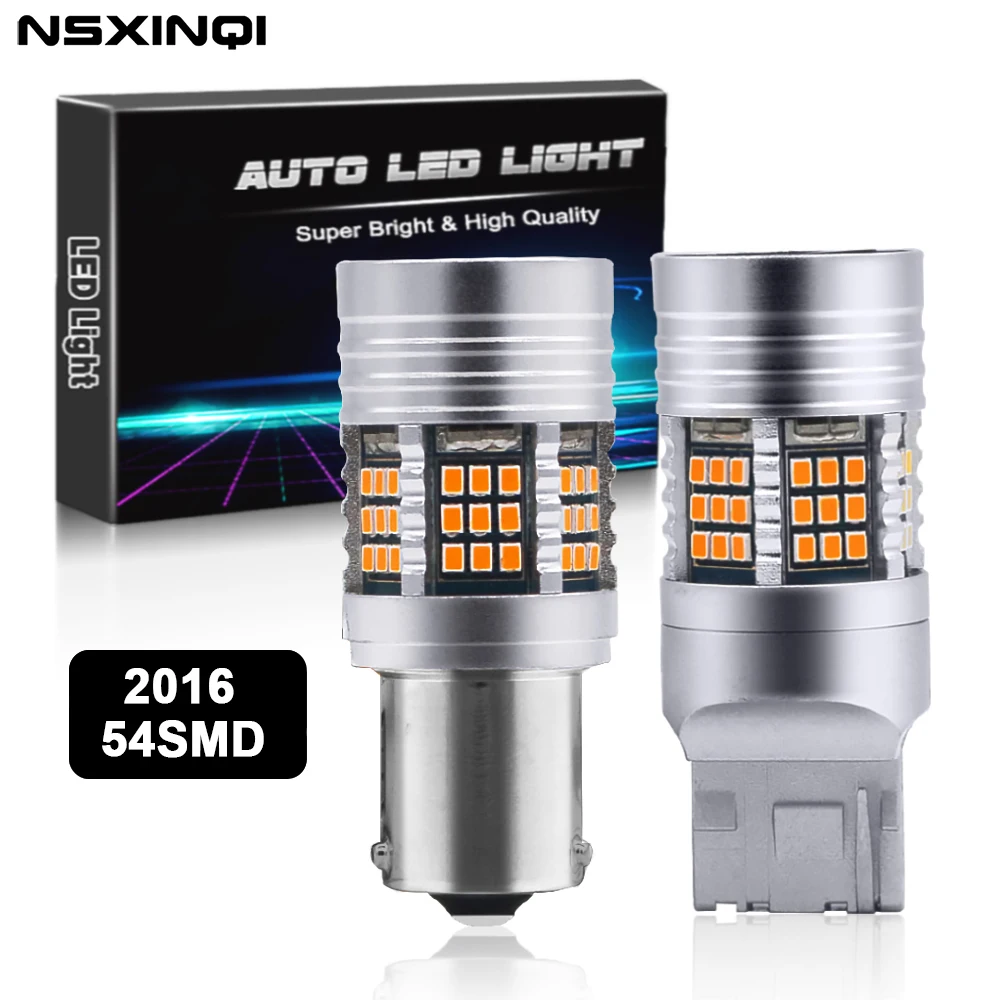 NSXINQI 2pcs 2016 54SMD LED Turn Signal Light 1156 BA15S BAU15S P21W PY21W T20 7440 W21W Canbus Error Free Auto Bulbs Lamp
NSXINQI 2pcs 2016 54SMD LED Turn Signal Light 1156 BA15S BAU15S P21W PY21W T20 7440 W21W Canbus Error Free Auto Bulbs Lamp