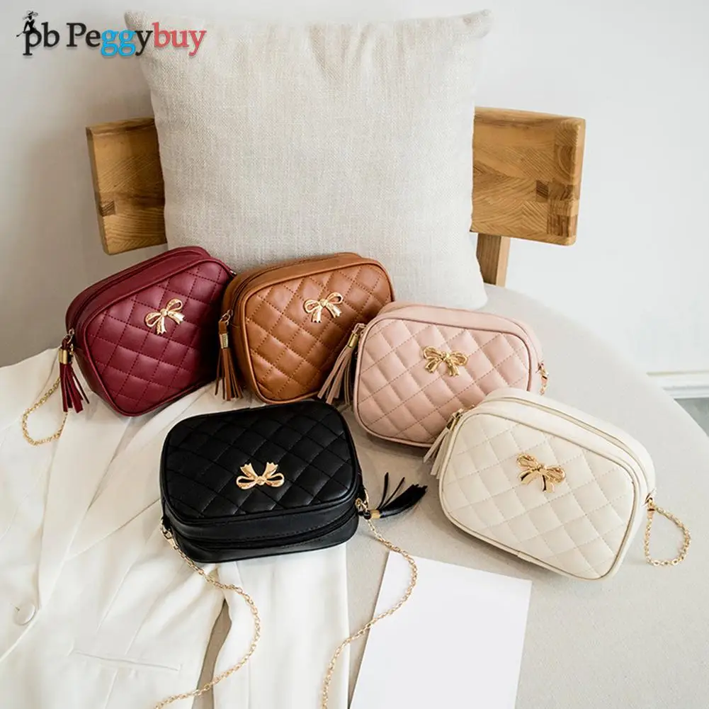 Women PU Leather Diamond Lattice Shoulder Bag with Tassels Square Handbag Tassel Small Chain Messenger Bags Ladies Crossbody Bag
Women PU Leather Diamond Lattice Shoulder Bag with Tassels Square Handbag Tassel Small Chain Messenger Bags Ladies Crossbody Bag