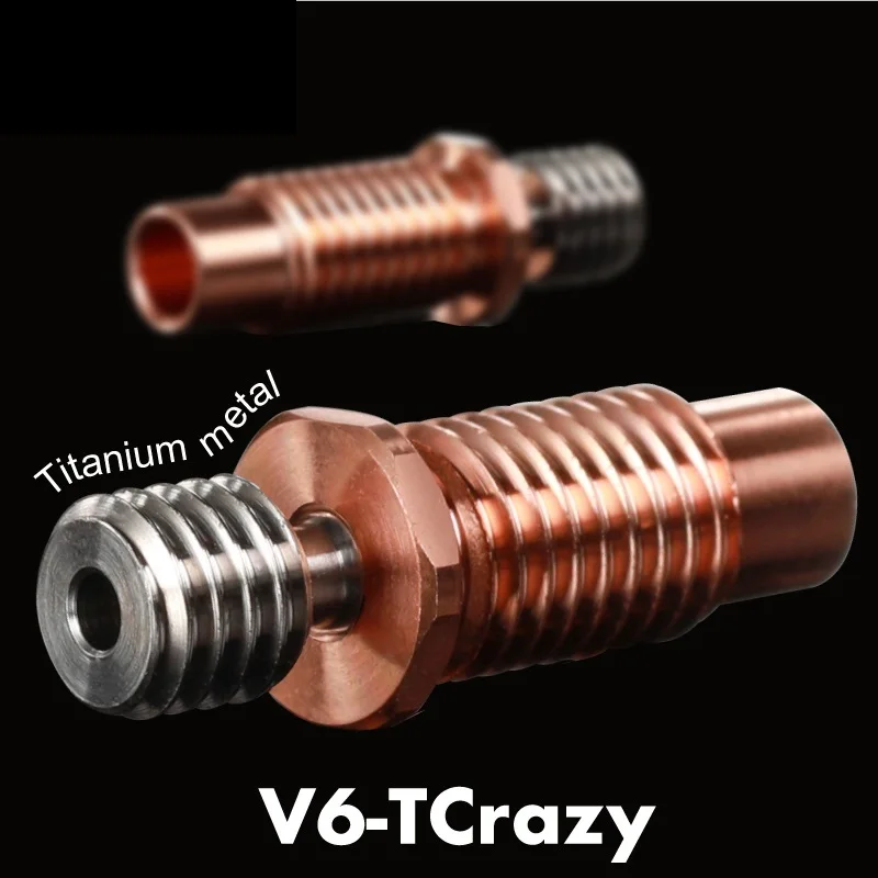 2022 2021 Mellow All-Metal NF V6-TCrazy Heat Break Titanium & Copper 3D Printer Nozzle Throat For 1.75mm V6 Hotend Heater
2022 2021 Mellow All-Metal NF V6-TCrazy Heat Break Titanium & Copper 3D Printer Nozzle Throat For 1.75mm V6 Hotend Heater