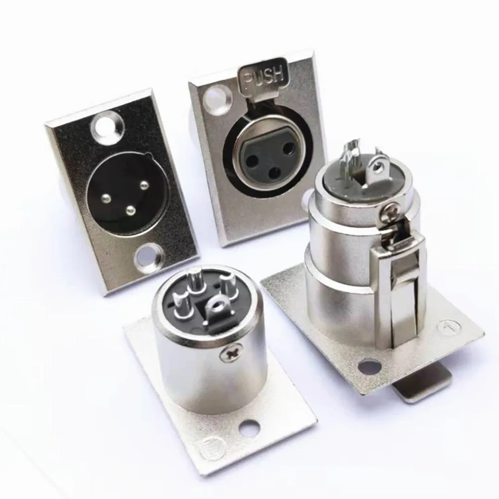 2Pcs 3Pin XLR Male Female Socket Panel Mounts Chassis Mic Jack Audio Connector Metal Bodied XLR Chassis Socket & Solder Terminal
2Pcs 3Pin XLR Male Female Socket Panel Mounts Chassis Mic Jack Audio Connector Metal Bodied XLR Chassis Socket & Solder Terminal