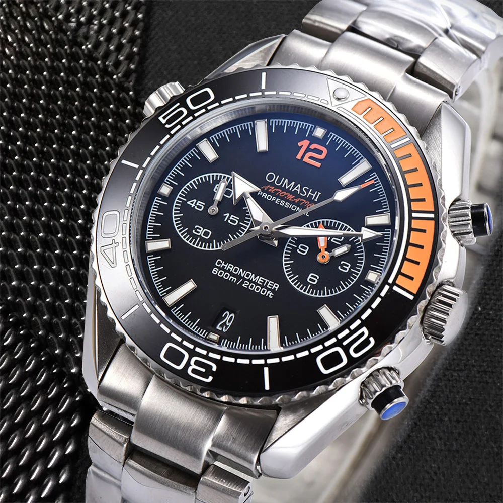 OUMASHI Watch Men's Quartz Watch Luxury Brand Chronograph Ceramic Bezel Luminous 44mm
OUMASHI Watch Men's Quartz Watch Luxury Brand Chronograph Ceramic Bezel Luminous 44mm