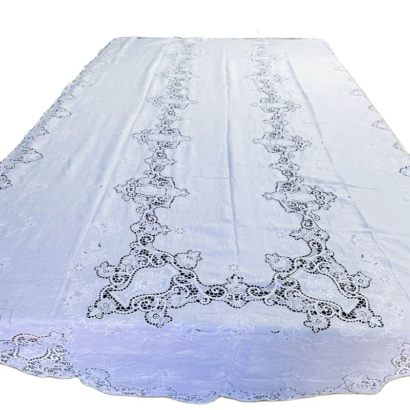 Brand 100%linen Oval white Lace handmade Embroidery table cloth wedding tablecloth kitchen party Christmas New year home decor
Brand 100%linen Oval white Lace handmade Embroidery table cloth wedding tablecloth kitchen party Christmas New year home decor