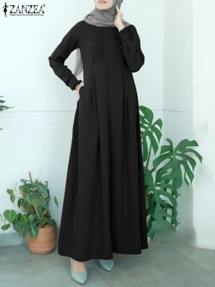 ZANZEA Women Vintage Spring Long Sleeve Solid Muslim Sundress Robe Femme Islamic Clothing Ramadan Dubai Turkey Abaya Hijab Dress
ZANZEA Women Vintage Spring Long Sleeve Solid Muslim Sundress Robe Femme Islamic Clothing Ramadan Dubai Turkey Abaya Hijab Dress