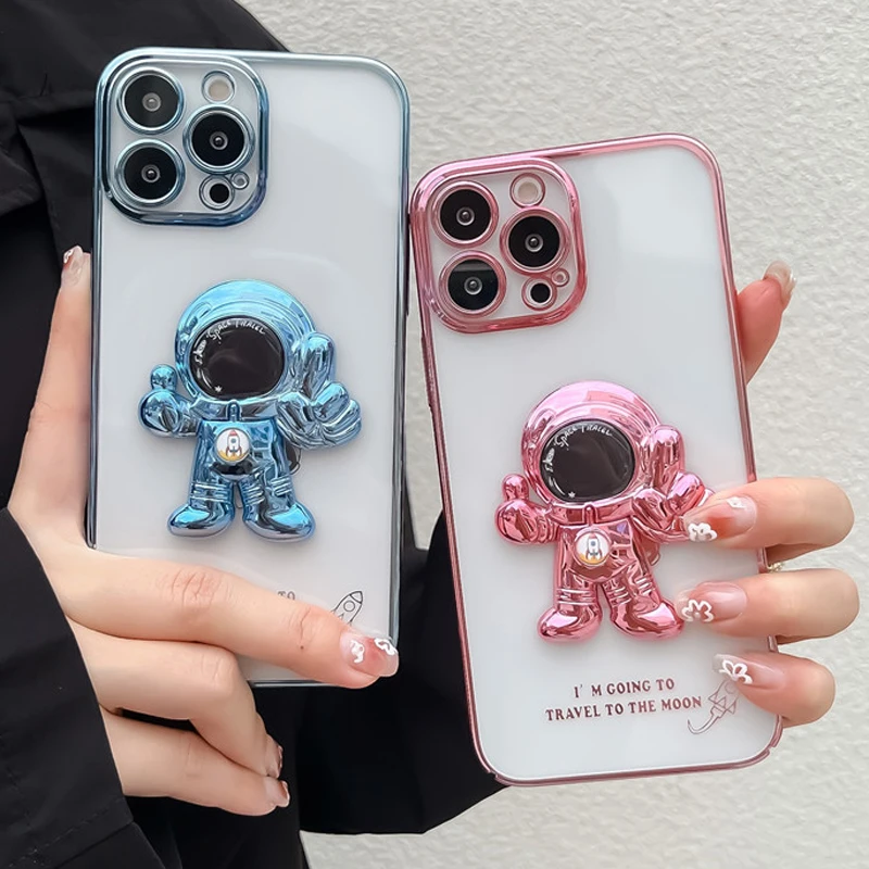 Plating Astronaut Stand Holder Phone Case For iPhone 13 12 11 Pro Max X XR XS Max Clear Magnetic Attraction Bumper Bracket Cover
Plating Astronaut Stand Holder Phone Case For iPhone 13 12 11 Pro Max X XR XS Max Clear Magnetic Attraction Bumper Bracket Cover