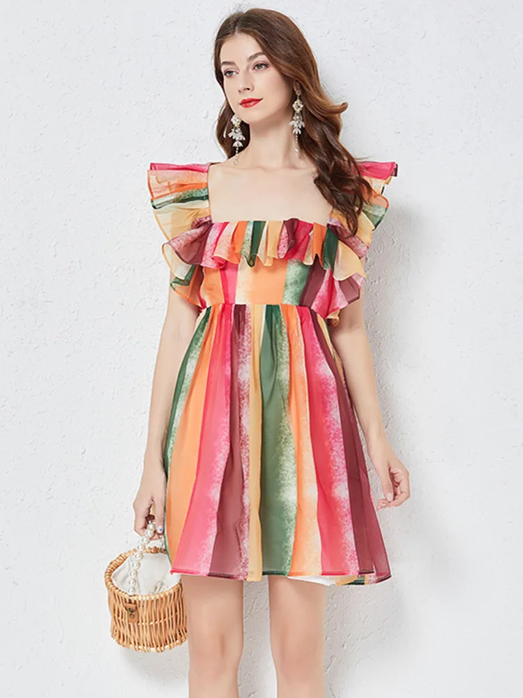 Женское ТРАПЕЦИЕВИДНОЕ платье в полоску, элегантное дизайнерское платье из органзы с открытой спиной и квадратным вырезом, лето 2022
Женское ТРАПЕЦИЕВИДНОЕ платье в полоску, элегантное дизайнерское платье из органзы с открытой спиной и квадратным вырезом, лето 2022