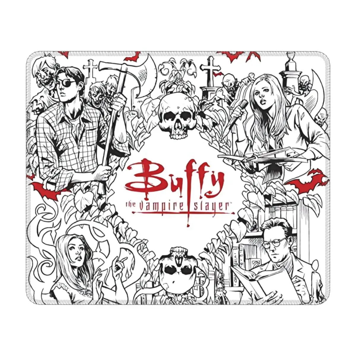 Buffy The Vampire Slayer Laptop Mouse Pad Square Mousepad Non-Slip Rubber Supernatural Horror TV Show Desk Mat for Gamer
Buffy The Vampire Slayer Laptop Mouse Pad Square Mousepad Non-Slip Rubber Supernatural Horror TV Show Desk Mat for Gamer