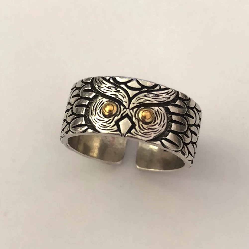 Vintage Owl Alloy Ring For Men and Women Simple Design Blue Eyes Owl Ring Silver Color Engagement Wedding Rings Jewelry Gifts
Vintage Owl Alloy Ring For Men and Women Simple Design Blue Eyes Owl Ring Silver Color Engagement Wedding Rings Jewelry Gifts