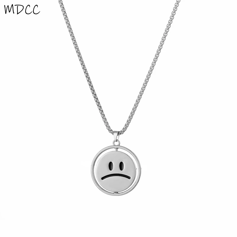 Unique Sadness/happiness Transform Necklace 316L Stainless Steel Happy Sad Emoji Pendant Earrings For Women Men Punk Necklace
Unique Sadness/happiness Transform Necklace 316L Stainless Steel Happy Sad Emoji Pendant Earrings For Women Men Punk Necklace