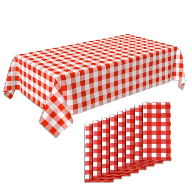 8 Pack, Picnic Tablecloth, Red and White Checkered Tablecloth, Plastic Tablecloth, Disposable Party Tablecloth, Plaid Tablecloth
8 Pack, Picnic Tablecloth, Red and White Checkered Tablecloth, Plastic Tablecloth, Disposable Party Tablecloth, Plaid Tablecloth