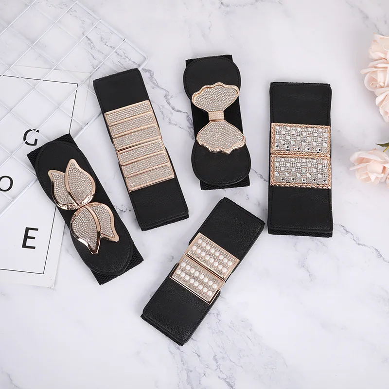 Women Wide Stretchy Belt Fashion Vintage Elastic Female Waist Cinch Girls Cummerbund Designer Belts Women High Quality Luxury
Women Wide Stretchy Belt Fashion Vintage Elastic Female Waist Cinch Girls Cummerbund Designer Belts Women High Quality Luxury