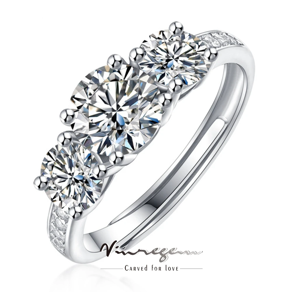 Vinregem 18K White Gold Plated 1CT Diamond D Moissanite Adjustable Women Ring Fashion 925 Sterling Silver Engagement Jewelry
Vinregem 18K White Gold Plated 1CT Diamond D Moissanite Adjustable Women Ring Fashion 925 Sterling Silver Engagement Jewelry