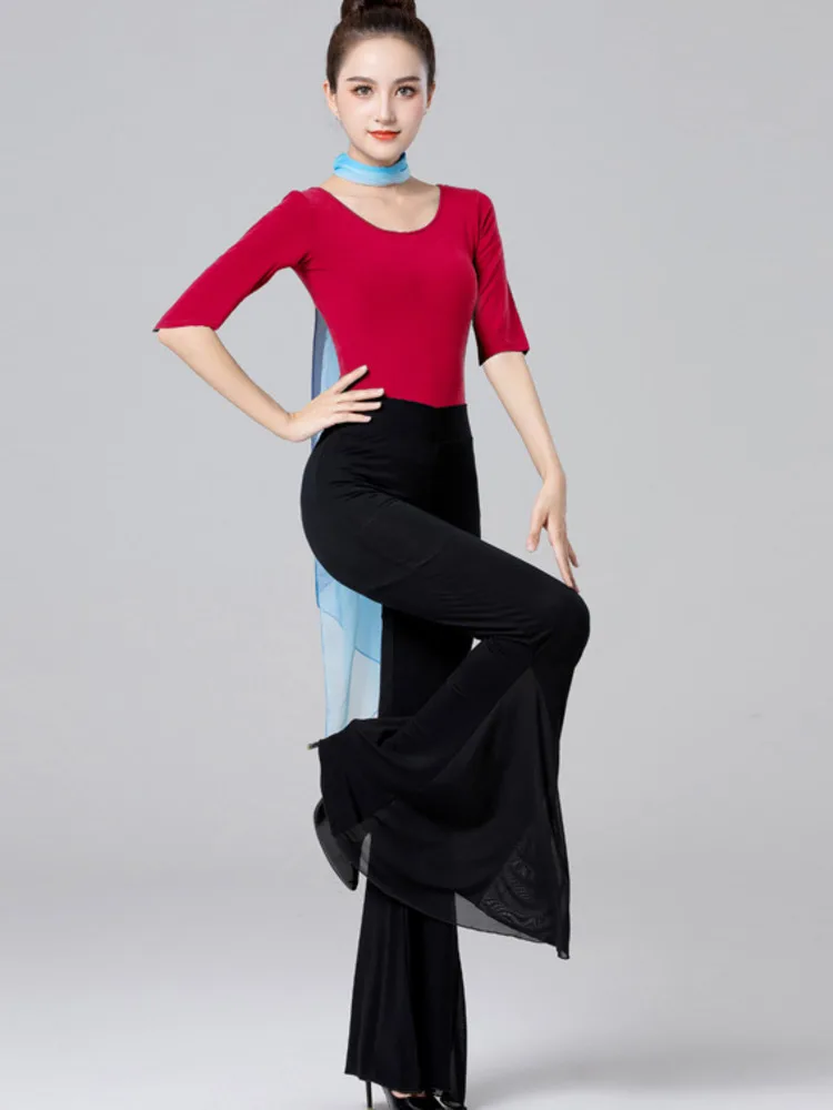 Dance body clothes female training clothes elegant manners show bell bottomed pants training suit modal
Dance body clothes female training clothes elegant manners show bell bottomed pants training suit modal
