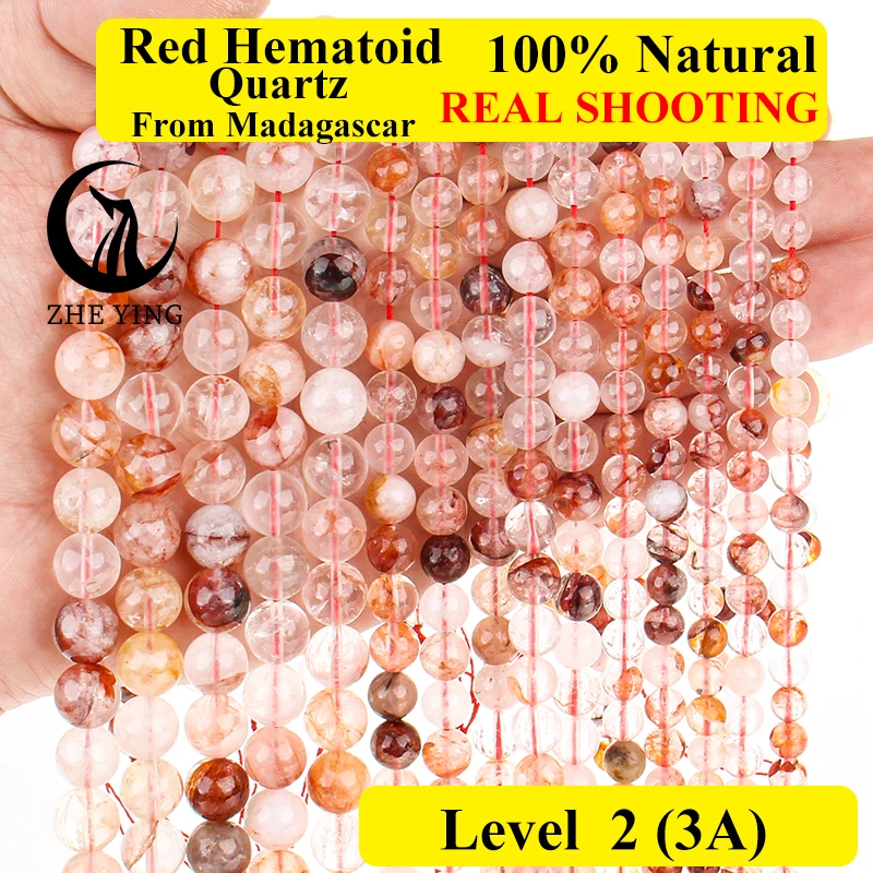 Zhe Ying 6/8/10mm Red Hematoid Quartz Beads Natural Round Loose Spacer Beads for Jewelry Making Bracelet DIY Accessories
Zhe Ying 6/8/10mm Red Hematoid Quartz Beads Natural Round Loose Spacer Beads for Jewelry Making Bracelet DIY Accessories