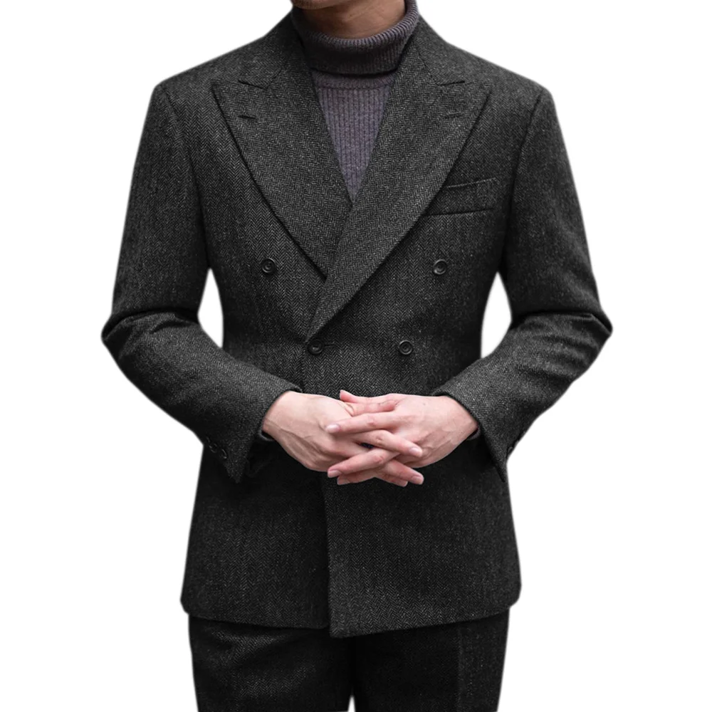 2023 Latest Men's Suit Coat Pants Designs Slim Fit Peak Lapel Double Breasted 2 Pieces Male Tuxedos For Wedding Costume Homme
2023 Latest Men's Suit Coat Pants Designs Slim Fit Peak Lapel Double Breasted 2 Pieces Male Tuxedos For Wedding Costume Homme
