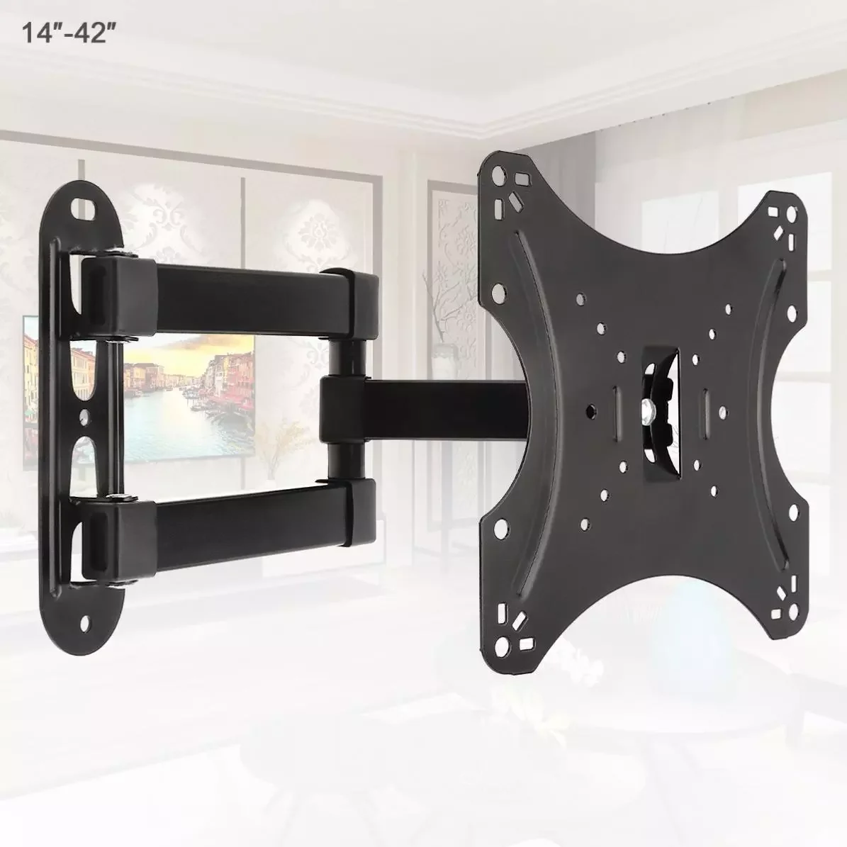 Universal 18KG Adjustable TV Wall Mount Bracket Flat Panel TV Frame Support 15 Degrees Tilt with Gradienter for 14 - 42 Inch LCD
Universal 18KG Adjustable TV Wall Mount Bracket Flat Panel TV Frame Support 15 Degrees Tilt with Gradienter for 14 - 42 Inch LCD