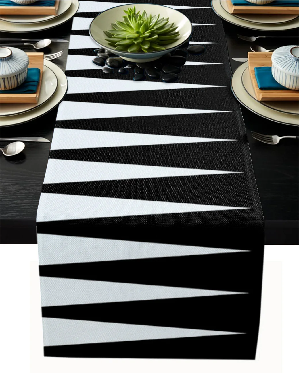 Black White Triangle Geometric Table Runner Wedding Decor Dining Table Runner Kitchen Coffee Table Decor Placemat
Black White Triangle Geometric Table Runner Wedding Decor Dining Table Runner Kitchen Coffee Table Decor Placemat