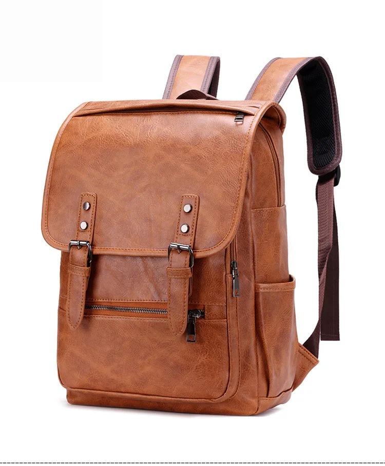 Large Capacity Vintage men's bag Teenage Backpacks PU Leather Fashion Schoolbag Man Multifunctional Backpack Men Zipper Designer
Large Capacity Vintage men's bag Teenage Backpacks PU Leather Fashion Schoolbag Man Multifunctional Backpack Men Zipper Designer