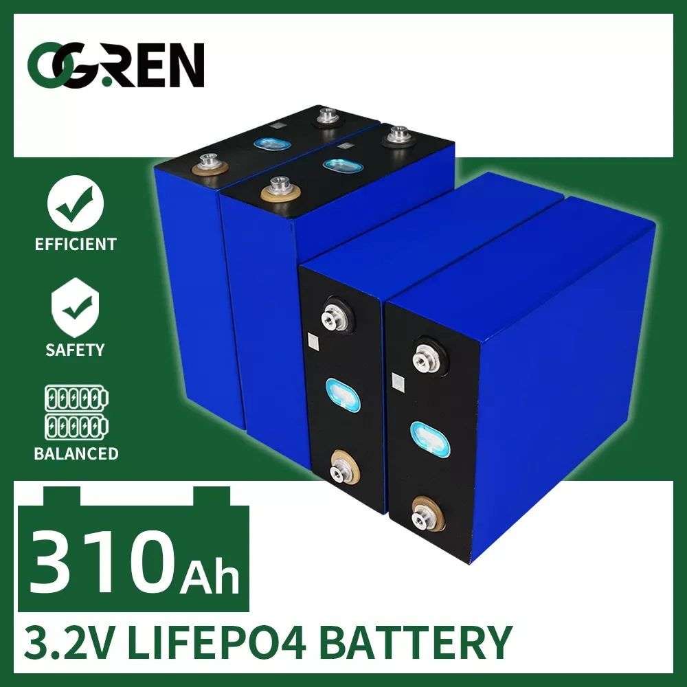 3.2V 320AH 310AH Lifepo4 Battery 1/4/16PCS Grade A Rechargeable Lithium Iron Phosphate Battery DIY 12V 24V RV Boat Solar System
3.2V 320AH 310AH Lifepo4 Battery 1/4/16PCS Grade A Rechargeable Lithium Iron Phosphate Battery DIY 12V 24V RV Boat Solar System