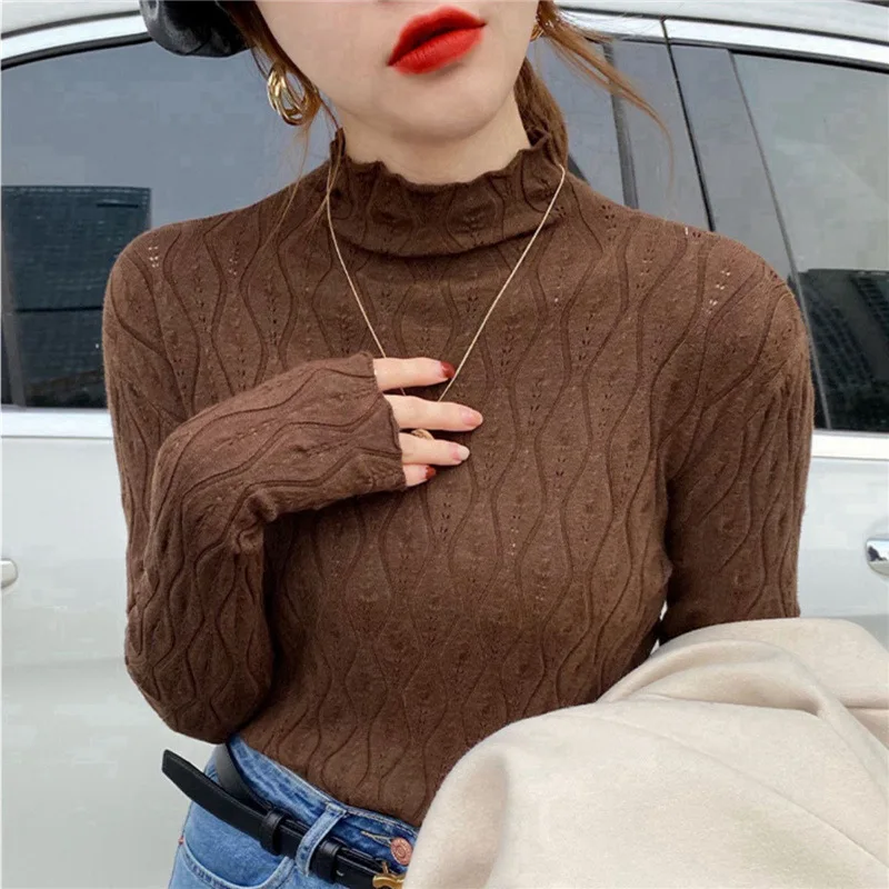 Half Turtleneck Sweater Women Knitwear Slim Solid Color Pullover Autumn and Winter Warm Knitted Sweater Jumper
Half Turtleneck Sweater Women Knitwear Slim Solid Color Pullover Autumn and Winter Warm Knitted Sweater Jumper