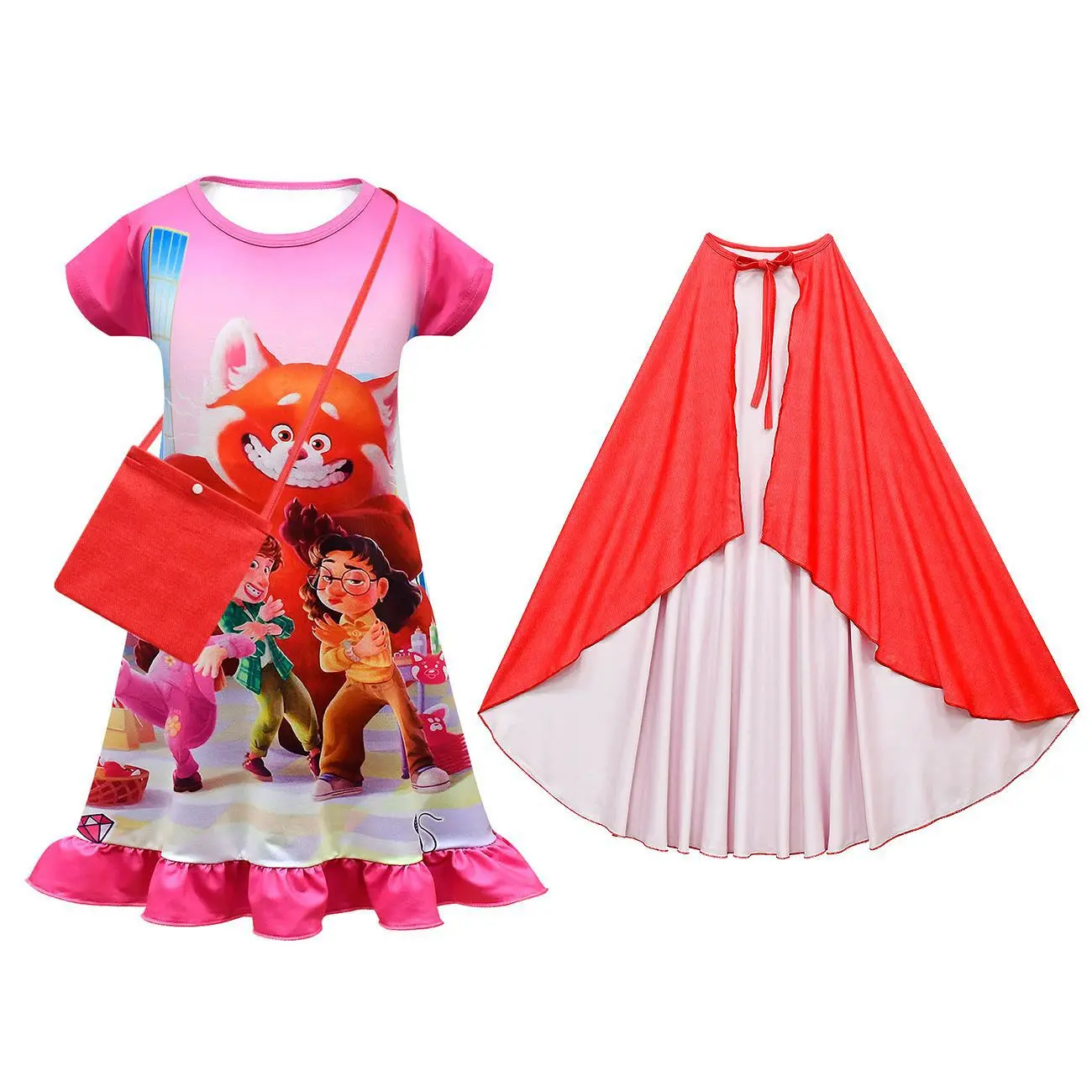 Summer Turning Red Clothes Kids Red Panda Dress for Baby Girls Kawaii Anime Deformation Panda Pajamas Dresses Cartoon Nightgown
Summer Turning Red Clothes Kids Red Panda Dress for Baby Girls Kawaii Anime Deformation Panda Pajamas Dresses Cartoon Nightgown