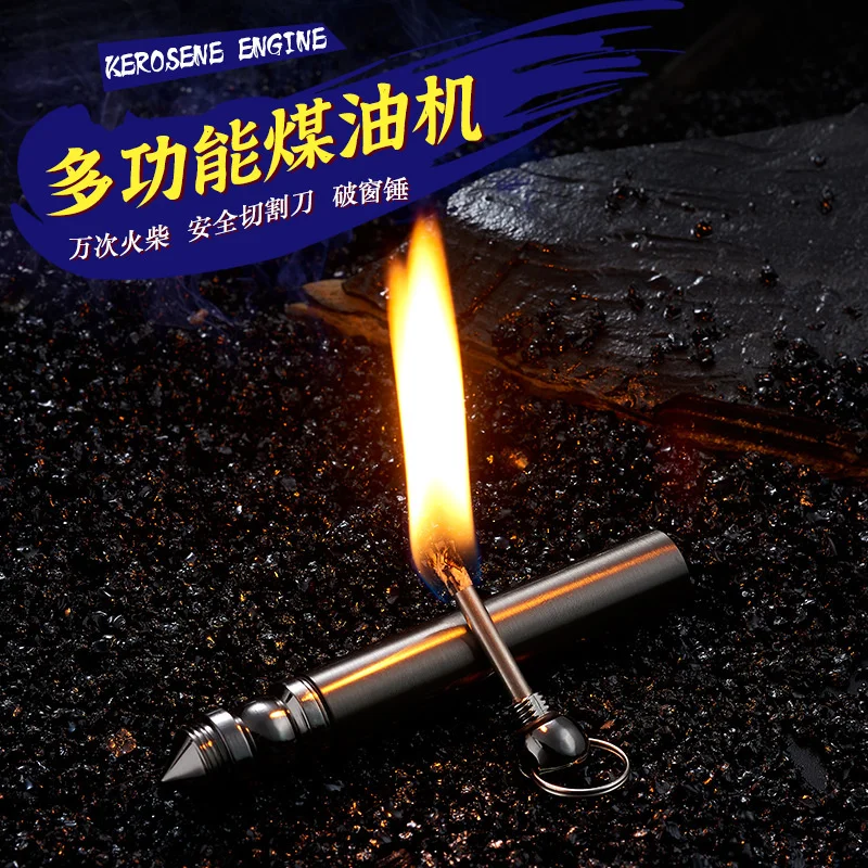 Metal Waterproof Matches Kerosene Lighter Keychain Window Breaker Small Cutter Portable Fuel Cigarette Lighter Outdoor Survival
Metal Waterproof Matches Kerosene Lighter Keychain Window Breaker Small Cutter Portable Fuel Cigarette Lighter Outdoor Survival