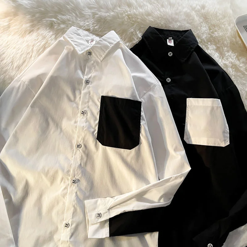 Contrast Color Stitching Shirt for Men Oversize Long Sleeve Lapel Casual Street Fashion Shirt Outer Wear Top Loose Men's Clothes
Contrast Color Stitching Shirt for Men Oversize Long Sleeve Lapel Casual Street Fashion Shirt Outer Wear Top Loose Men's Clothes