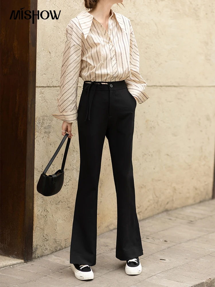 MISHOW 2022 Spring Pants For Women Office Lady Skinny Wide Leg Black Trousers High Waist Pants Female Bottoms MXB12K0160
MISHOW 2022 Spring Pants For Women Office Lady Skinny Wide Leg Black Trousers High Waist Pants Female Bottoms MXB12K0160
