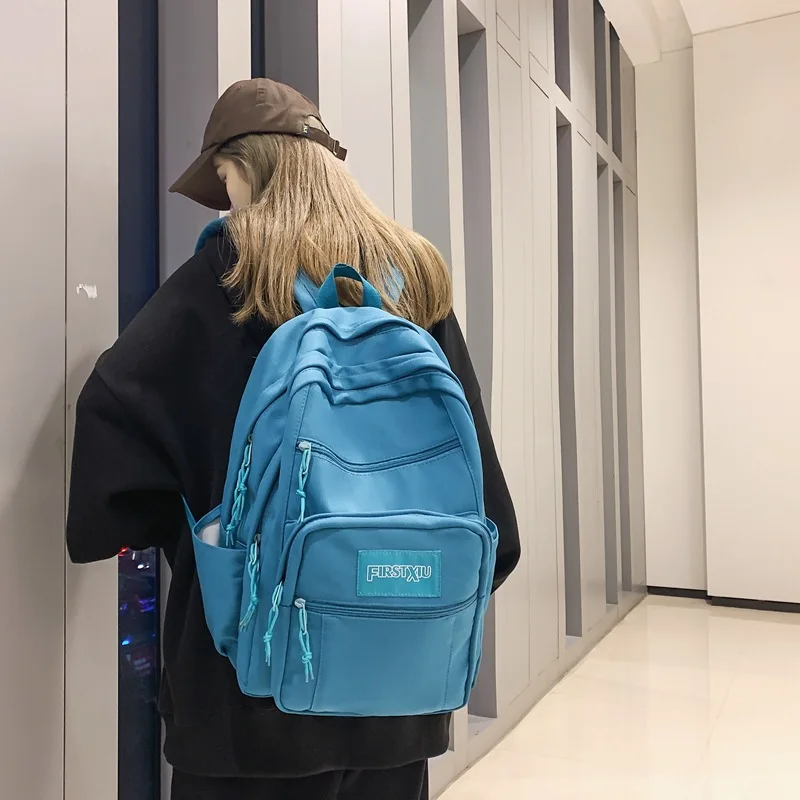 New Multi-purpose Solid Color Fashion Backpack Personality Student Bag Female Leisure Sports Backpack
New Multi-purpose Solid Color Fashion Backpack Personality Student Bag Female Leisure Sports Backpack