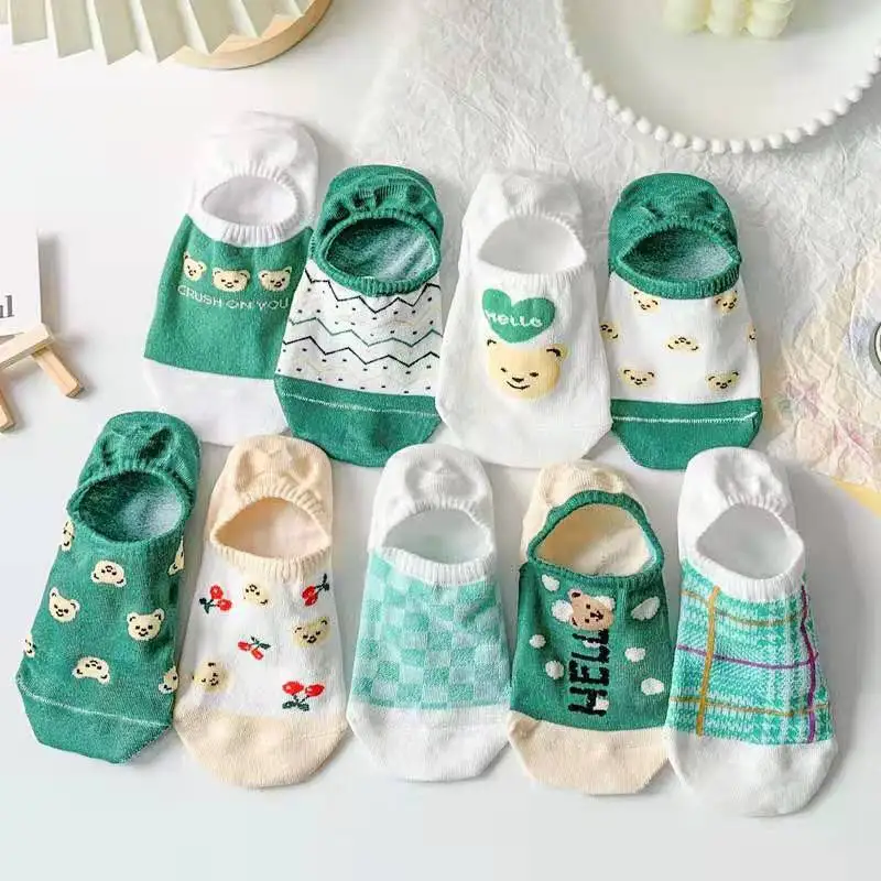 Простые японские милые клетчатые полосатые волнистые носки весна-лето невидимые студенческие носки с милым мультяшным медведем Дышащие но...
Простые японские милые клетчатые полосатые волнистые носки весна-лето невидимые студенческие носки с милым мультяшным медведем Дышащие но...