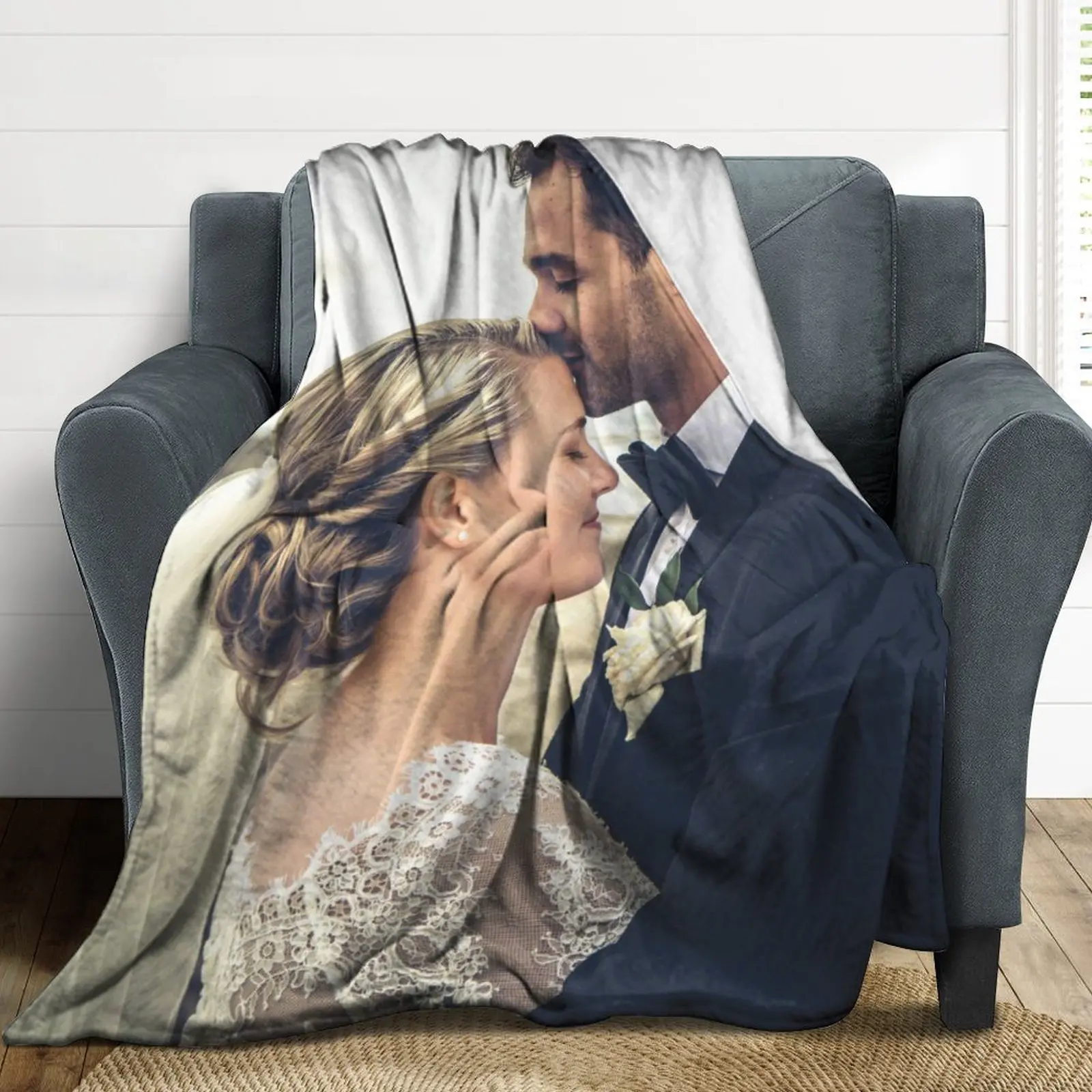 Custom Blanket with Photos Text Throw Blanket Personalized Flannel Fleece Blankets for Wedding Birthday Adult Kid Gift -50"x 60"
Custom Blanket with Photos Text Throw Blanket Personalized Flannel Fleece Blankets for Wedding Birthday Adult Kid Gift -50"x 60"