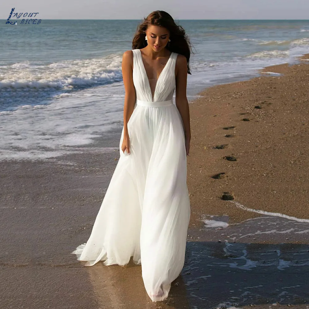 LAYOUT NICEB Simple Beach Wedding Dress Sexy Deep V Neck Backless vestidos de novia Bridal Gowns Party Gowns
LAYOUT NICEB Simple Beach Wedding Dress Sexy Deep V Neck Backless vestidos de novia Bridal Gowns Party Gowns