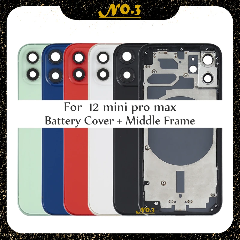 Back Housing for iphone 12 12mini 12pro 12promax Back Cover Battery Door Rear Cover Chassis Middle Frame with Glass Replacement
Back Housing for iphone 12 12mini 12pro 12promax Back Cover Battery Door Rear Cover Chassis Middle Frame with Glass Replacement