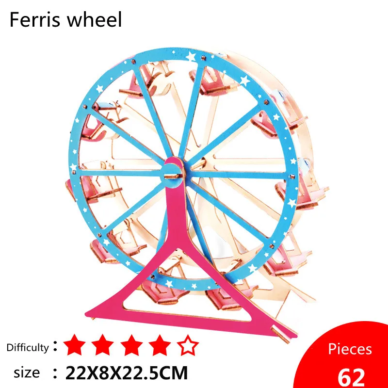 DIY 3D Assembled Laser Cutting Wooden Ferris wheel Owl Puzzle Game Gift for Children Kid Model Building Animal Kit Popular Toy
DIY 3D Assembled Laser Cutting Wooden Ferris wheel Owl Puzzle Game Gift for Children Kid Model Building Animal Kit Popular Toy