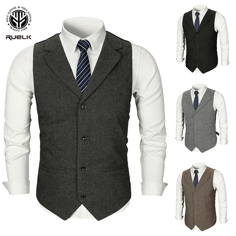 New Solid Color Lapel Men's Slim European and American Business Casual Waist Four Single-breasted Formal Suit Vest Wedding Vest
New Solid Color Lapel Men's Slim European and American Business Casual Waist Four Single-breasted Formal Suit Vest Wedding Vest