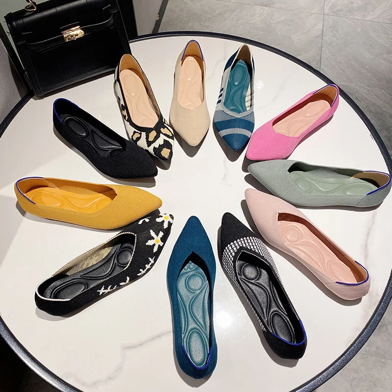 2023 Printing Women Shoes Flats Single Shoes Spring Autumn Knitted Pointed Shoes Flat Comfortable Plus Size 43 Slip on Loafers
2023 Printing Women Shoes Flats Single Shoes Spring Autumn Knitted Pointed Shoes Flat Comfortable Plus Size 43 Slip on Loafers