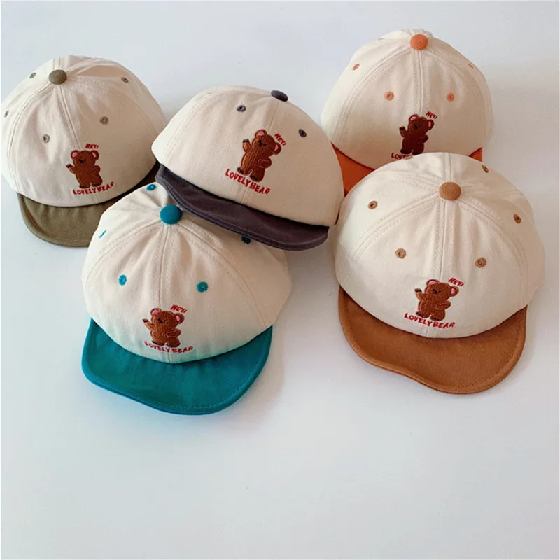 2022 Spring Summer New Kids Colorblocked Cap Boys With Embroidered Bear Short Brimmed Hat Girls Sunhat
2022 Spring Summer New Kids Colorblocked Cap Boys With Embroidered Bear Short Brimmed Hat Girls Sunhat
