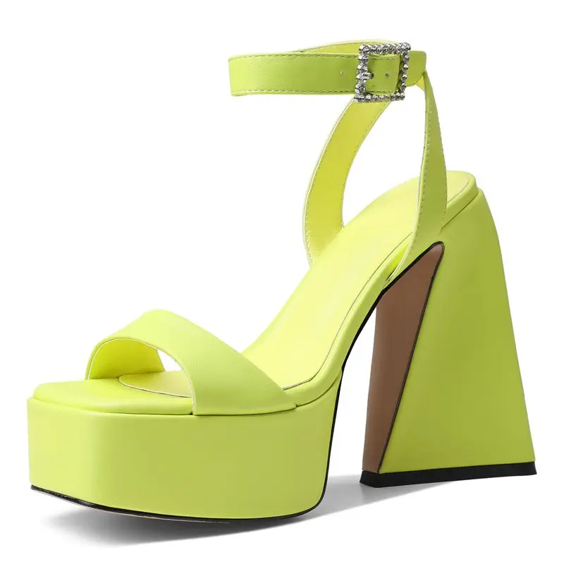 ORCHA LISA New Ladies Shoes Sandals Square Toe High Heels Ankle Strap Platform Large Size 34-43 Solid Black Yellow Concise S3864
ORCHA LISA New Ladies Shoes Sandals Square Toe High Heels Ankle Strap Platform Large Size 34-43 Solid Black Yellow Concise S3864