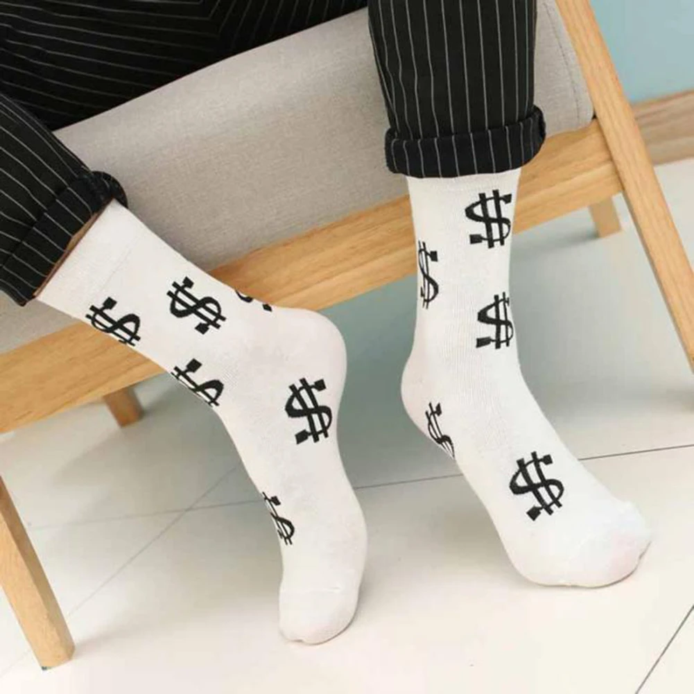 New Hot Fashion Spring Autumn Men Socks Dollar Symbol Printed Comfortable Breathable Absorb Sweat Anti-slip Man Middle Long Sock
New Hot Fashion Spring Autumn Men Socks Dollar Symbol Printed Comfortable Breathable Absorb Sweat Anti-slip Man Middle Long Sock