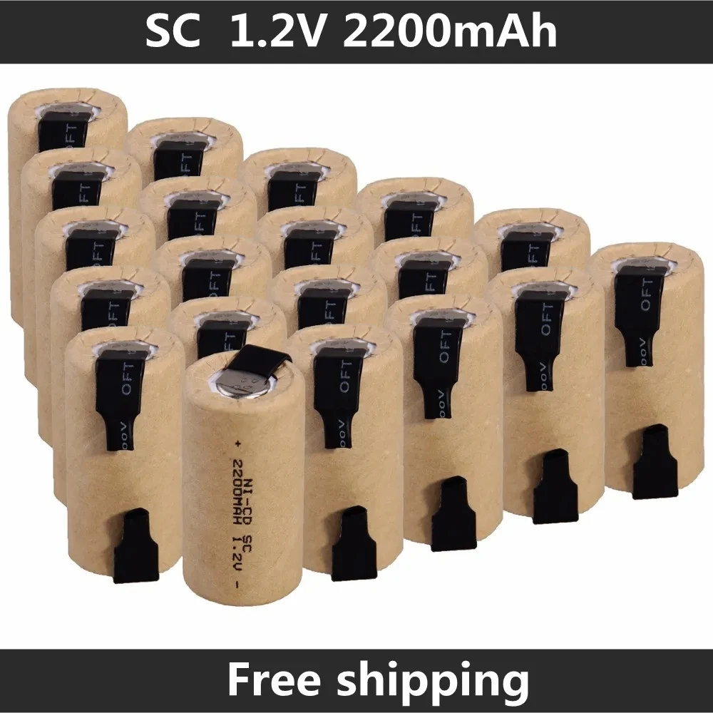 1-20pcs Screwdriver Electric Drill SC Batteries 1.2V 2200mah Sub C Ni-Cd Rechargeable Battey with Tab Power Tool NiCd SUBC Cells
1-20pcs Screwdriver Electric Drill SC Batteries 1.2V 2200mah Sub C Ni-Cd Rechargeable Battey with Tab Power Tool NiCd SUBC Cells