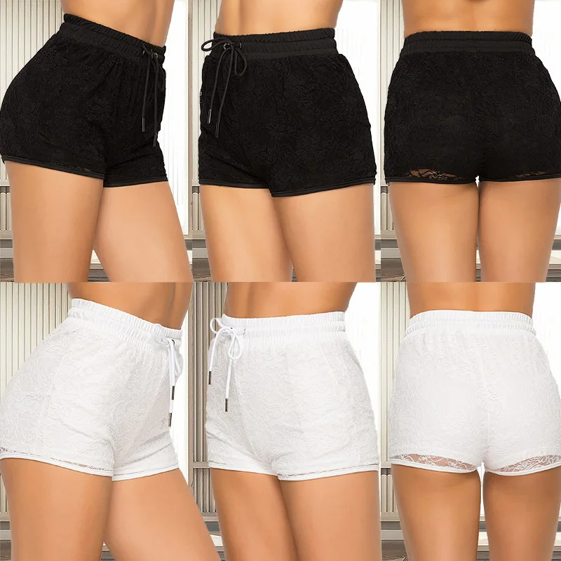 Women Running Shorts Black/ White Sexy Lace Waist Drawstring Shorts Fashion Shorts Strap Waistband Pocket Shorts Femme
Women Running Shorts Black/ White Sexy Lace Waist Drawstring Shorts Fashion Shorts Strap Waistband Pocket Shorts Femme