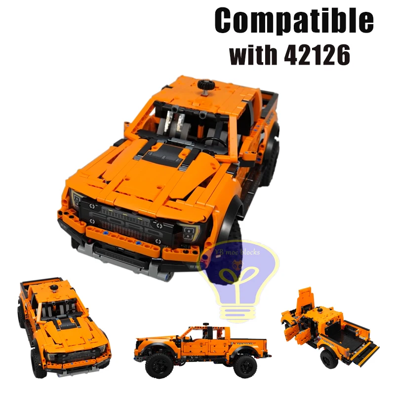 Новинка 2022 модель автомобиля Raptor F150 SUV 42126 42138 строительный комплект блоки