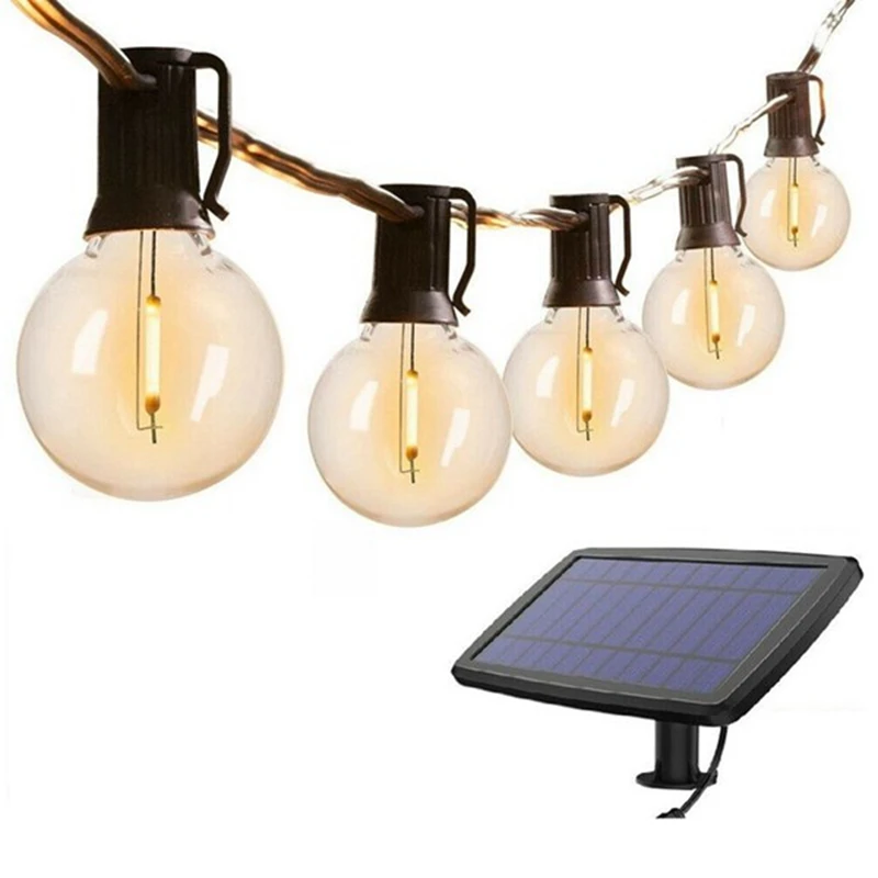 G40 Solar Powered Led Lights Outdoor Patio Globe String Lights Bistro Yard Decoration
G40 Solar Powered Led Lights Outdoor Patio Globe String Lights Bistro Yard Decoration