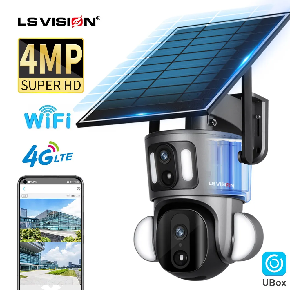LS VISION Dual Screen 4G Solar Security Linkage Camera Outdoor 2K HD WiFi PTZ Dual PIR Detection Human Auto Tracking CCTV Camera
LS VISION Dual Screen 4G Solar Security Linkage Camera Outdoor 2K HD WiFi PTZ Dual PIR Detection Human Auto Tracking CCTV Camera