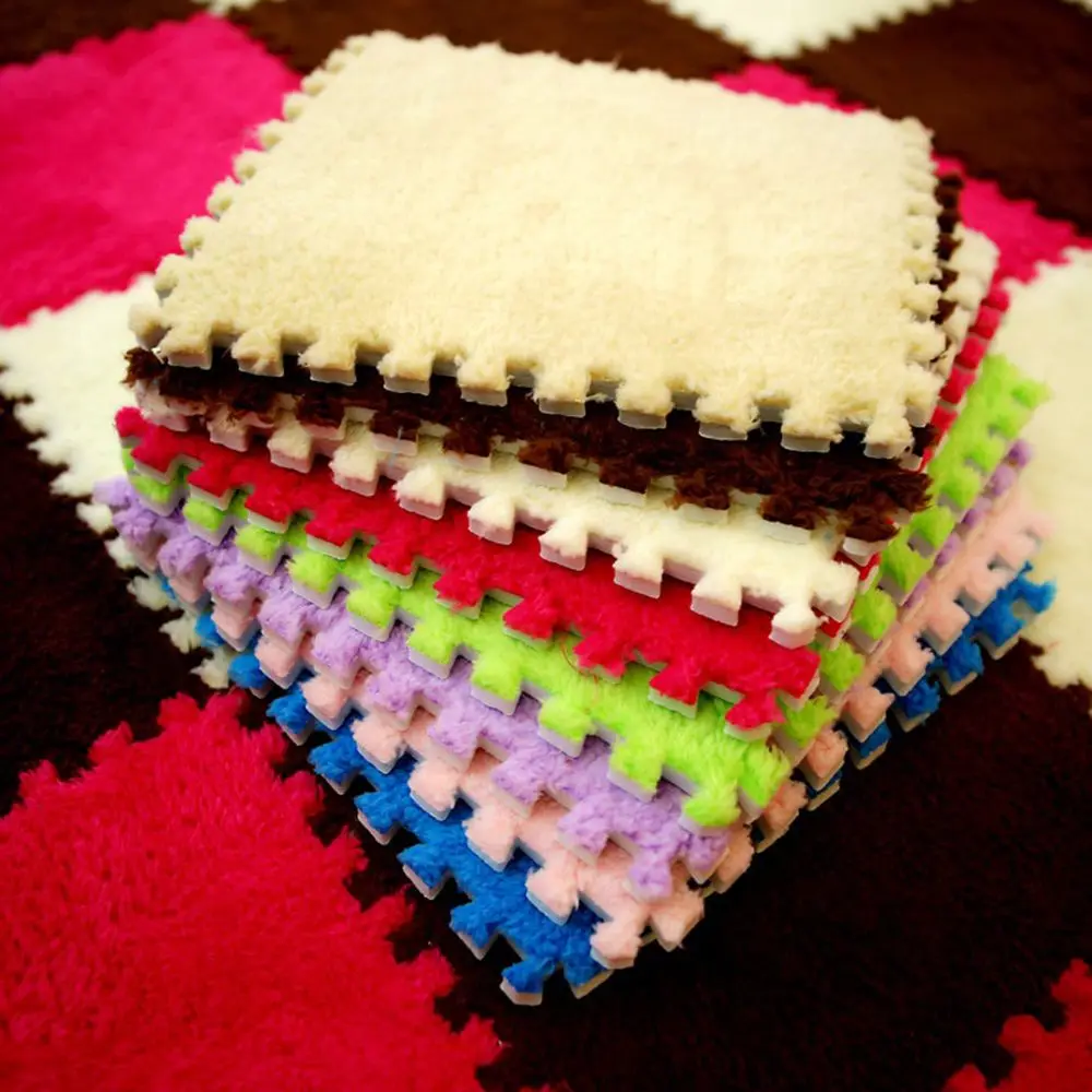 1pc 30*30cm Soft Shaggy Plush Kids Rug Baby Play Mat Toys Multicolorful EVA Foam Infant Developing Mat Rug Puzzle Interlock
1pc 30*30cm Soft Shaggy Plush Kids Rug Baby Play Mat Toys Multicolorful EVA Foam Infant Developing Mat Rug Puzzle Interlock