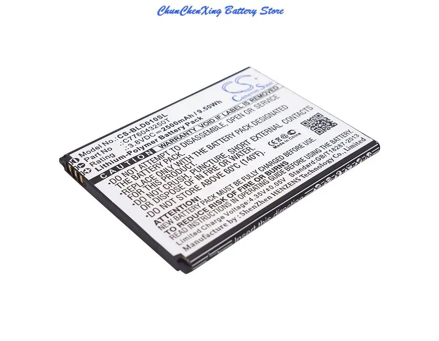 Высококачественный аккумулятор GreenBattery 2500 мАч C776043250T для BLU D0010UU, Dash X LTE D0010U
Высококачественный аккумулятор GreenBattery 2500 мАч C776043250T для BLU D0010UU, Dash X LTE D0010U
