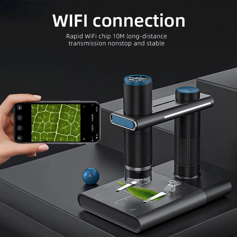 Цифровой микроскоп, портативный USB-микроскоп с Wi-Fi, 50x-1000x2 Мп, с батареей и увеличительным стеклом
Цифровой микроскоп, портативный USB-микроскоп с Wi-Fi, 50x-1000x2 Мп, с батареей и увеличительным стеклом