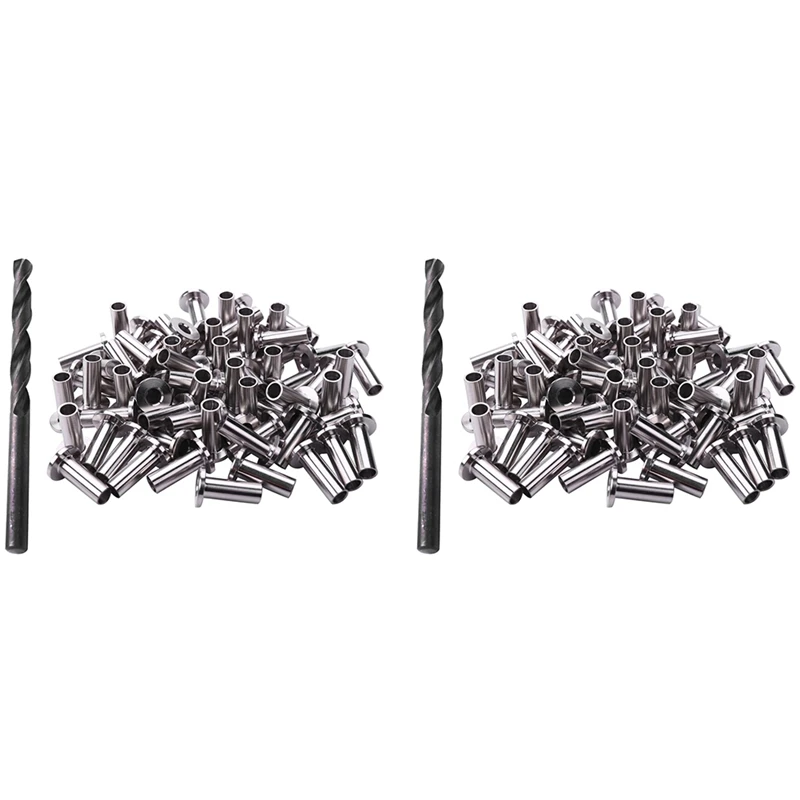 130Pack Stainless Steel Protector Sleeves For 1/8 5/32 Or 3/16 Inch Cable Railing With A Drill Bit
130Pack Stainless Steel Protector Sleeves For 1/8 5/32 Or 3/16 Inch Cable Railing With A Drill Bit