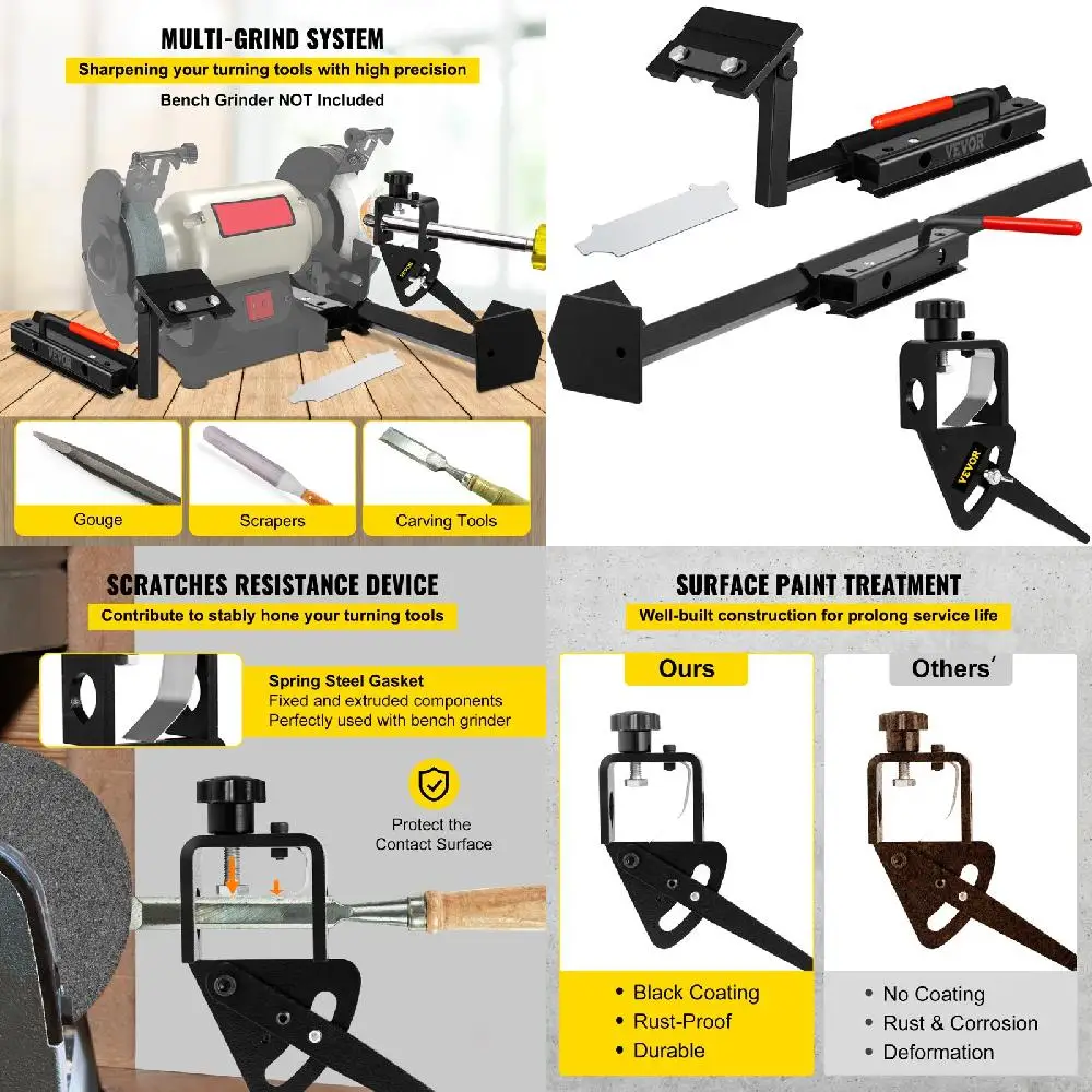 Attractive 6 Pieces Vari-Grind Jig Woodturning Sharpening System Set for 0.63" Tools - Professional Quality.
Attractive 6 Pieces Vari-Grind Jig Woodturning Sharpening System Set for 0.63" Tools - Professional Quality.
