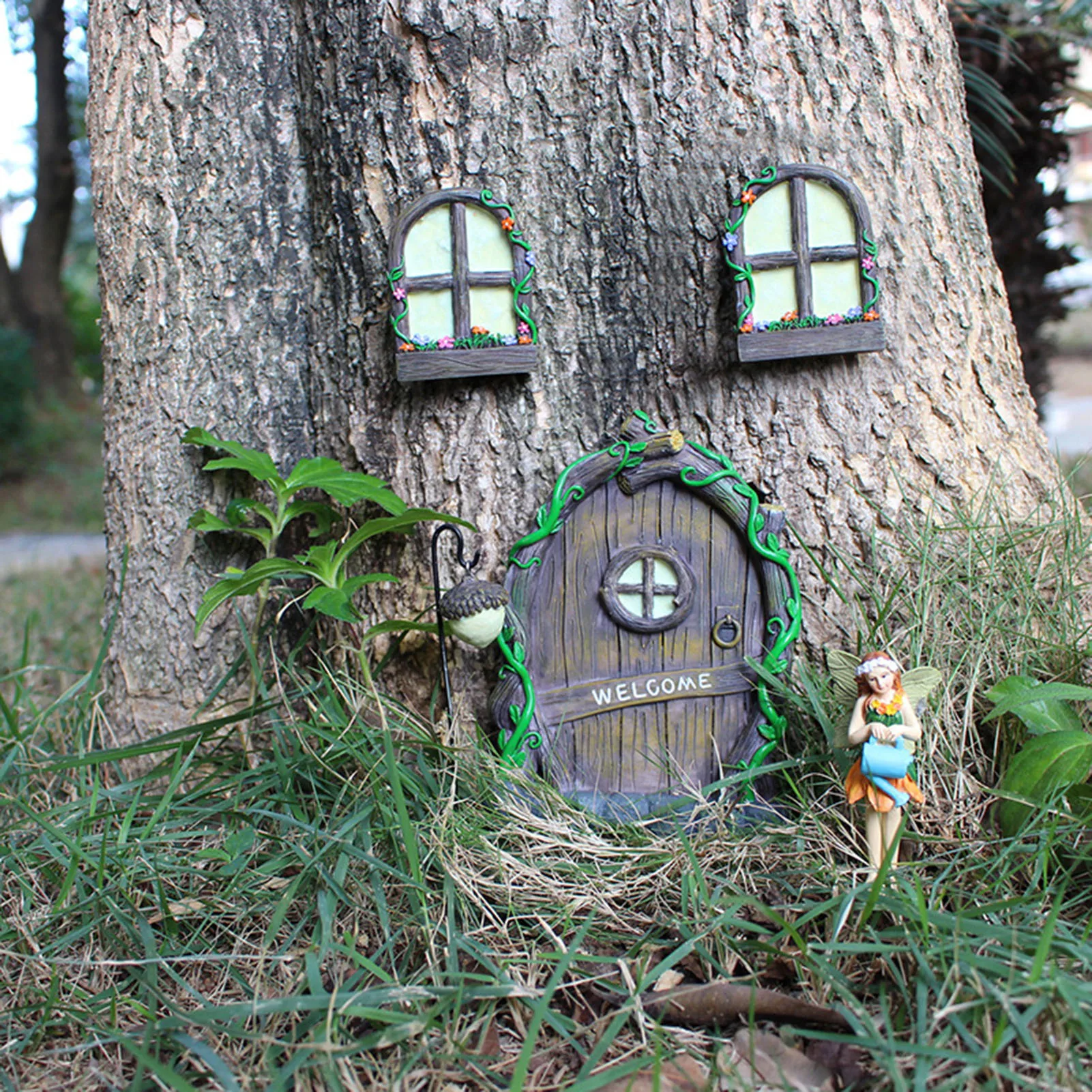 Fairy Door and Windows For Trees Magic Kit Yard Art Decor Garden Decoration Glows In The Dark Weather Resistant Frost Proof
Fairy Door and Windows For Trees Magic Kit Yard Art Decor Garden Decoration Glows In The Dark Weather Resistant Frost Proof