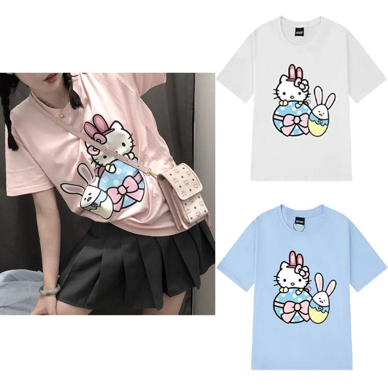 Kawaii Sanrios Hellokittys Girl хлопок с коротким рукавом Удобная дышащая аниме милая мультяшная летняя футболка Повседневная Универсальная
Kawaii Sanrios Hellokittys Girl хлопок с коротким рукавом Удобная дышащая аниме милая мультяшная летняя футболка Повседневная Универсальная